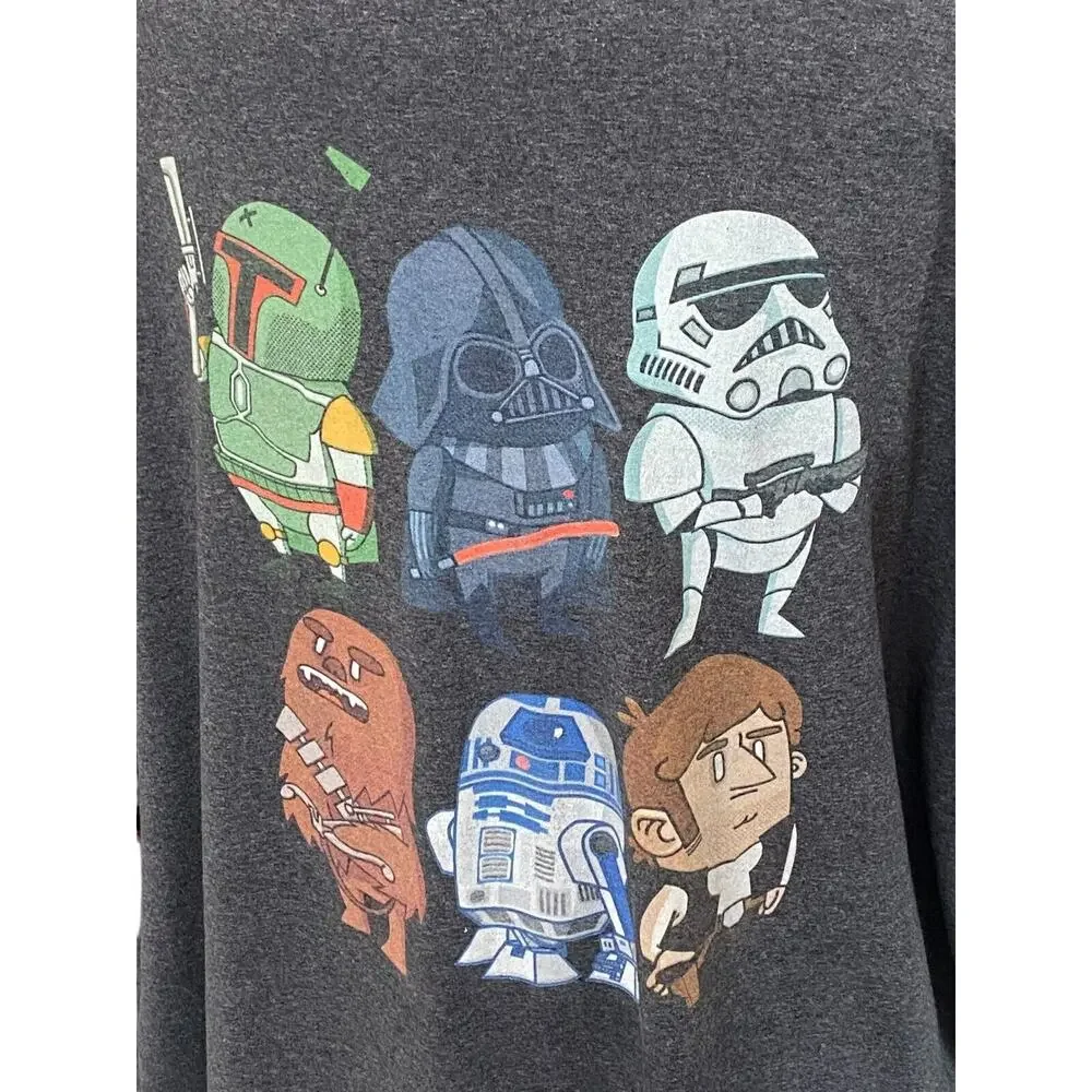 5XL Star Wars Jedi Storm Wars Skywalker Graphic T-Shirt Fruit of the Loom - Picture 2 of 7